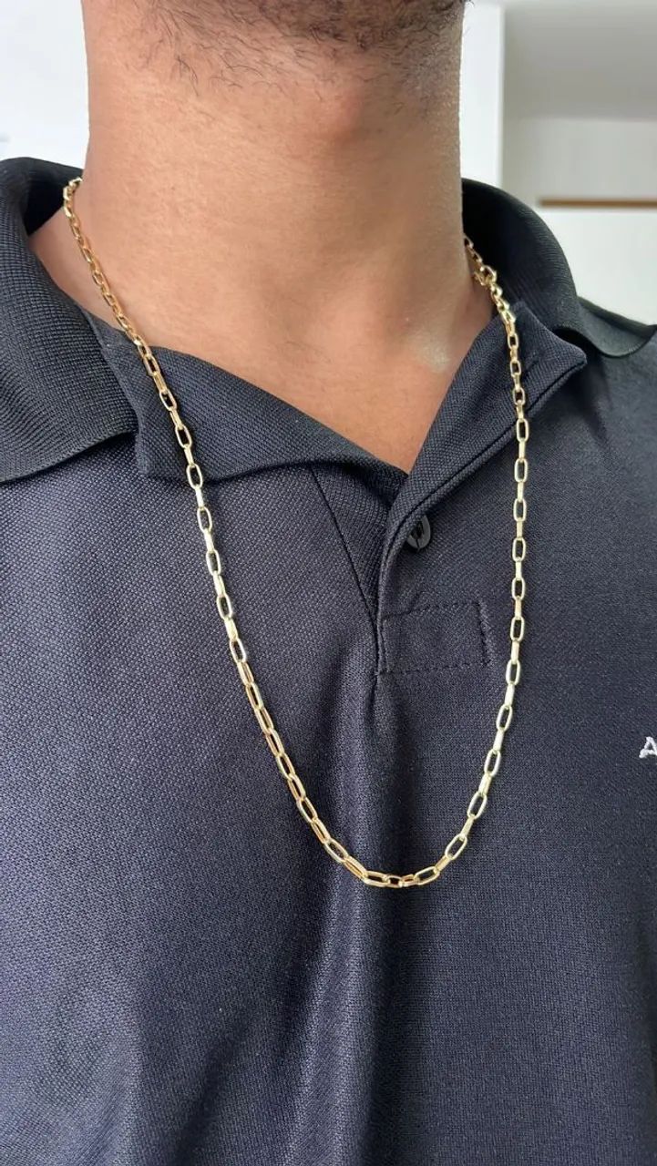 Corrente Modelo Tijolinho Ouro18k  - Foto 3