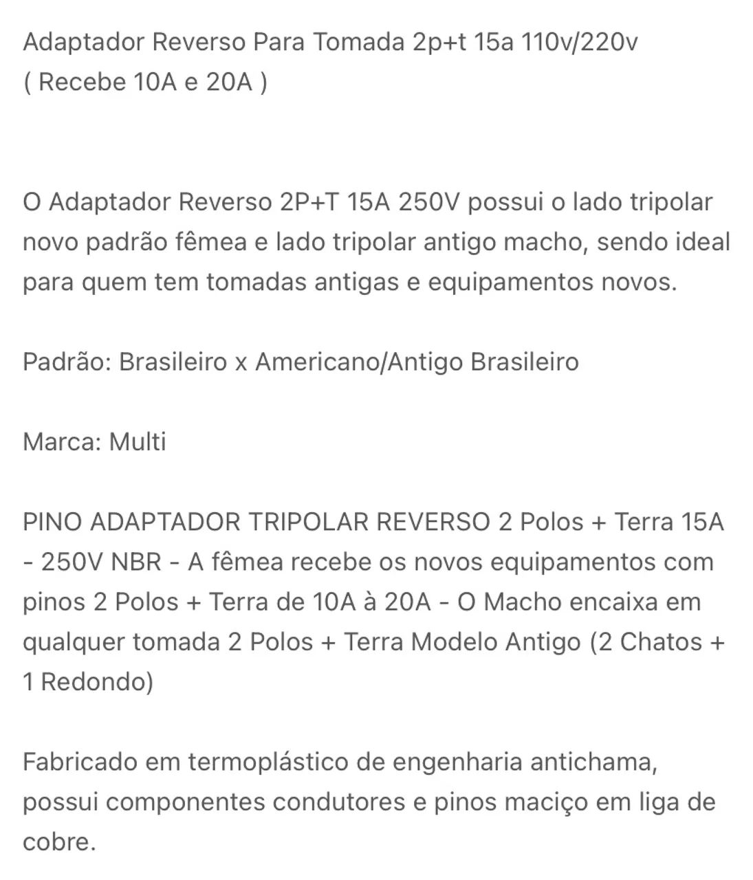 Adaptador de tomada universal (kit com 3) - Foto 5