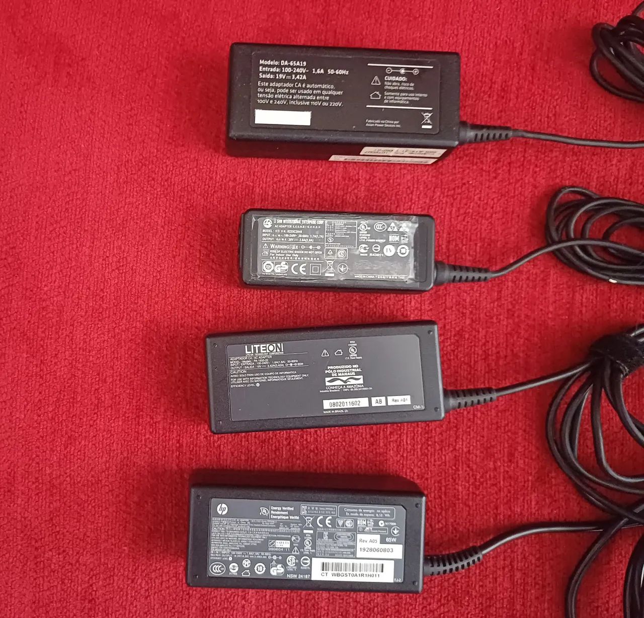 Carregador Original para notebook HP, acer,Lenovo e positivo 