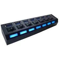 Extensão Hub Régua Usb 7 Portas Notebook Mouse Teclado - Foto 3