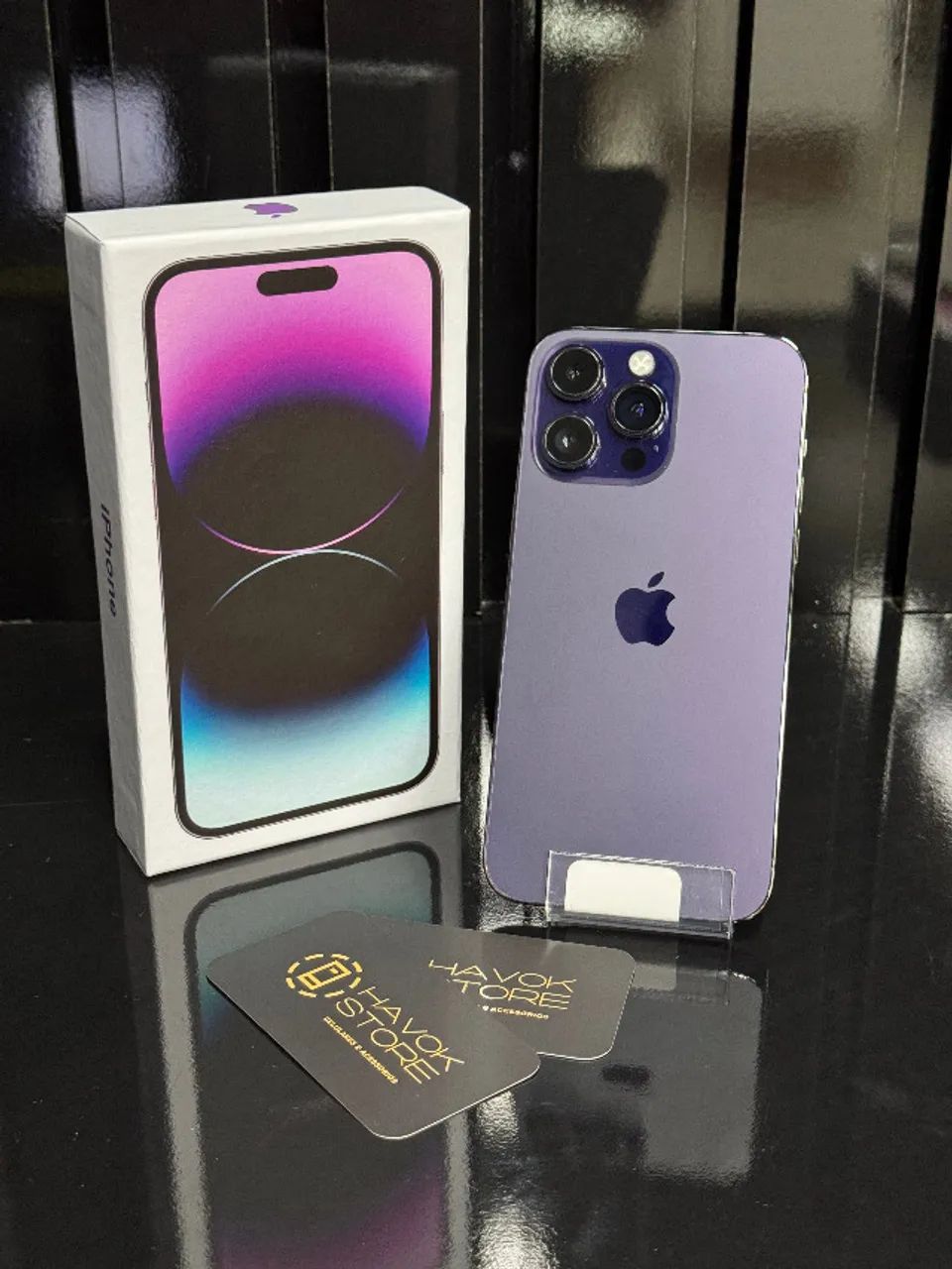 Celular iPhone 14 Pro Max Roxo (128gb) | 100% de Bateria | Loja
