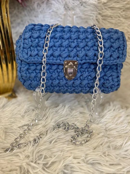 Bolsa de crochê rosa - linda e delicada - Foto 5