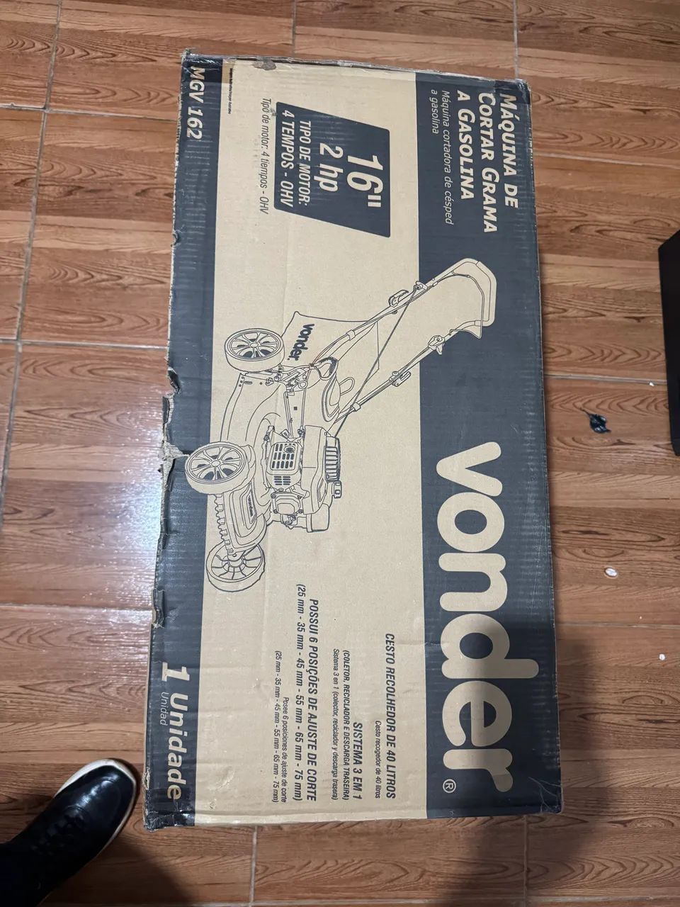 Máquina a gasolina para cortar grama, 16", 2 hp, MGV 162 VONDER - Foto 4