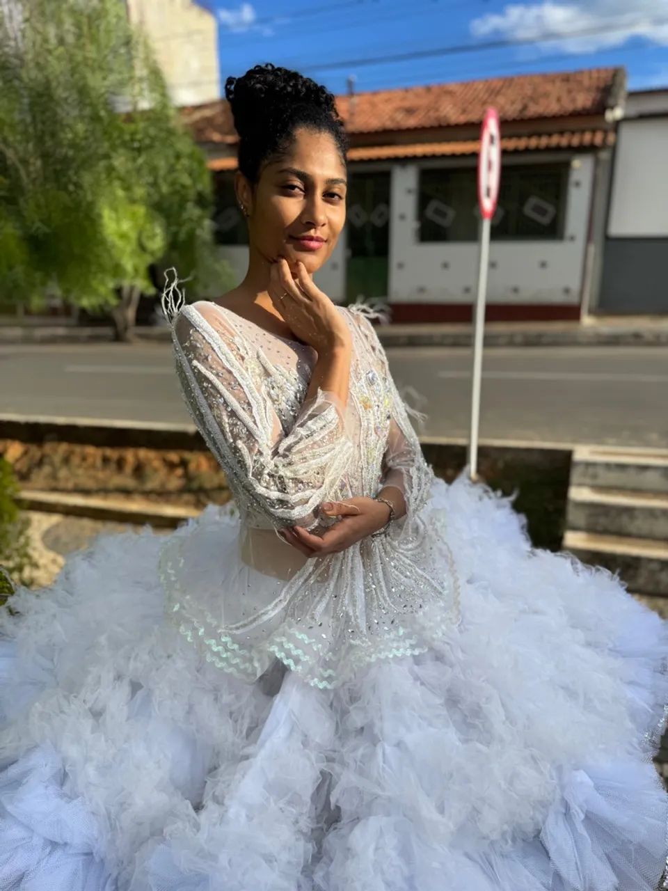 Vestido de noiva junina com pedrarias - Foto 3