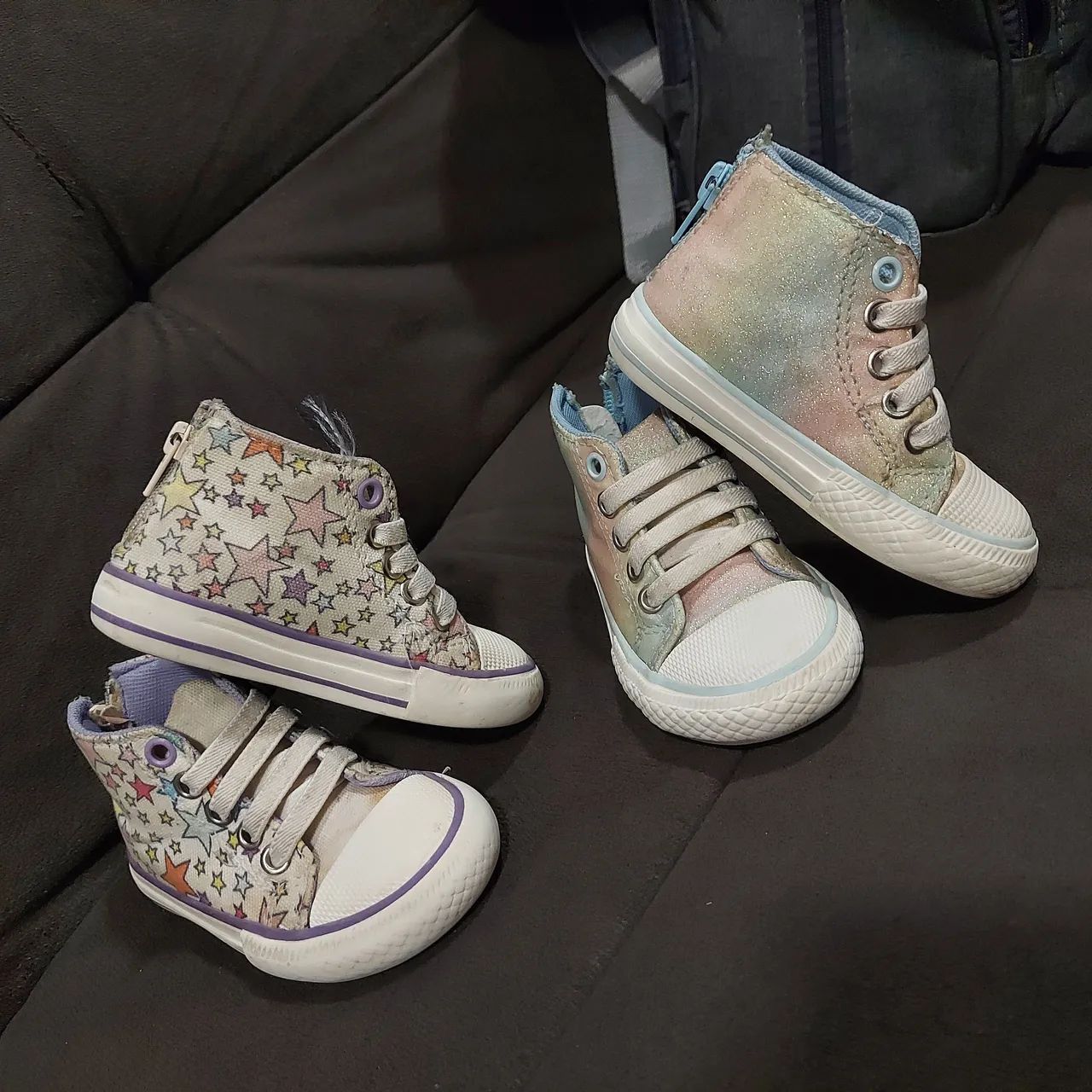 LOTE ROCK! 02 pares Tênis bebê "all star" Póim n° 20  