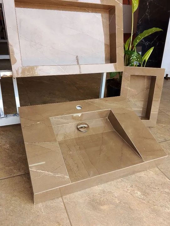 Lavatório e nicho de porcelanato  - Foto 5