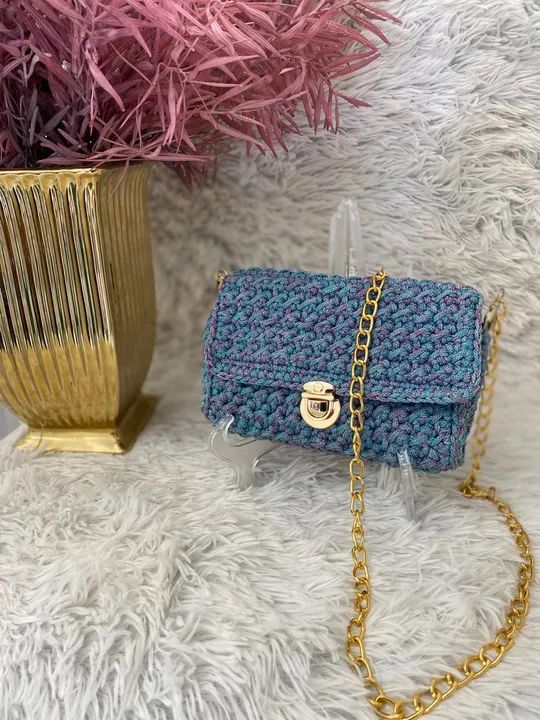 Bolsa de crochê rosa - linda e delicada - Foto 6