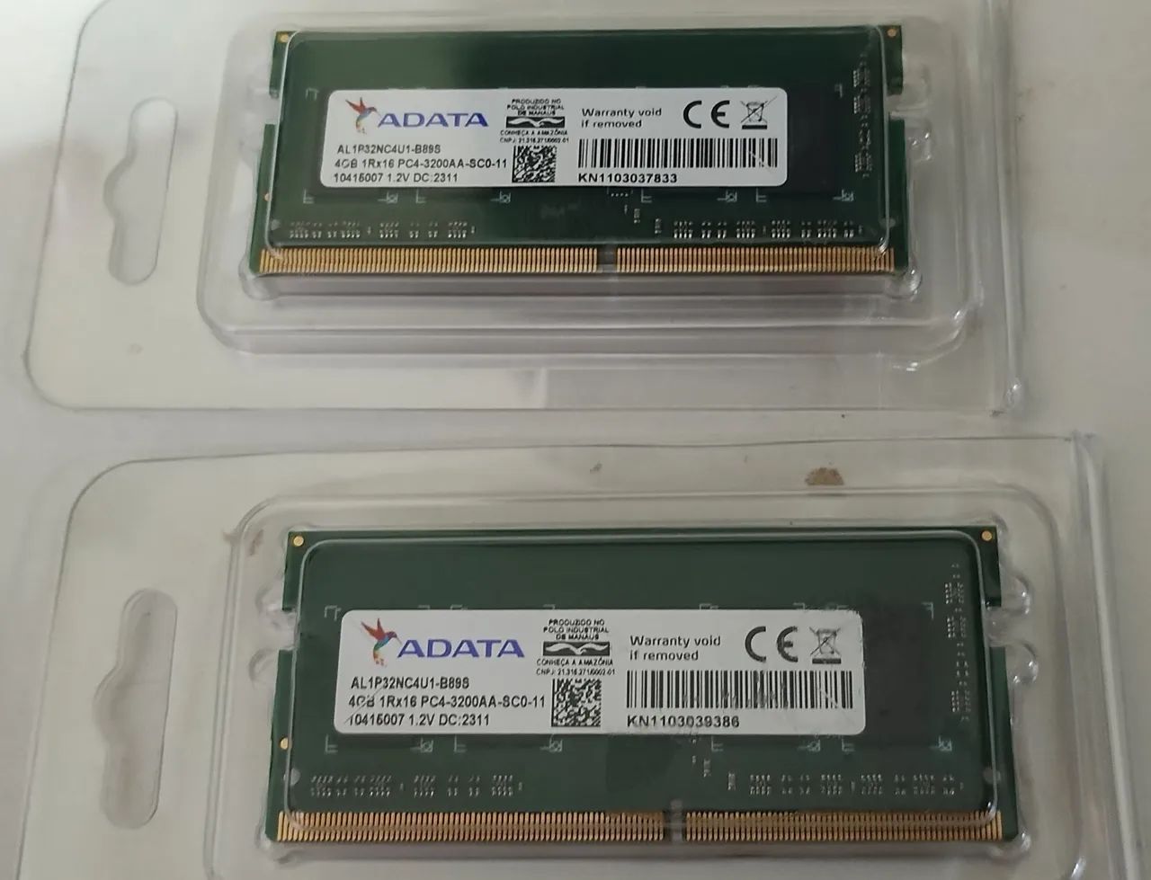 02 Memórias RAM 4GB DDR4 