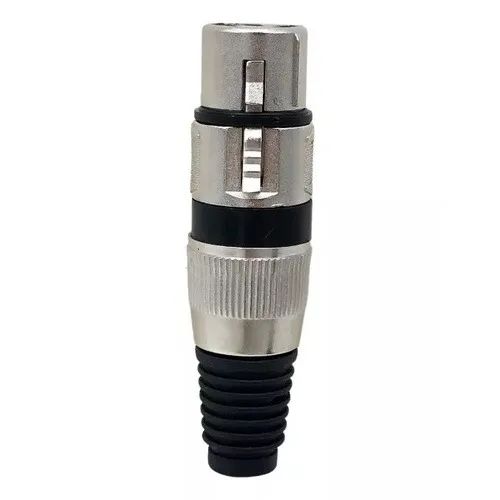 Conector Plug Xlr Femea 3 Pinos Microfone - Foto 2