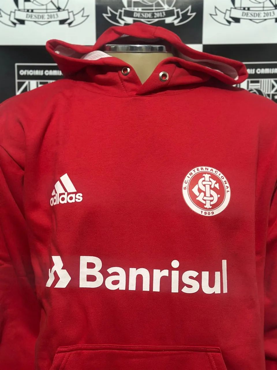Moletom Inter Vermelho tam GG - Com Capuz - Foto 2