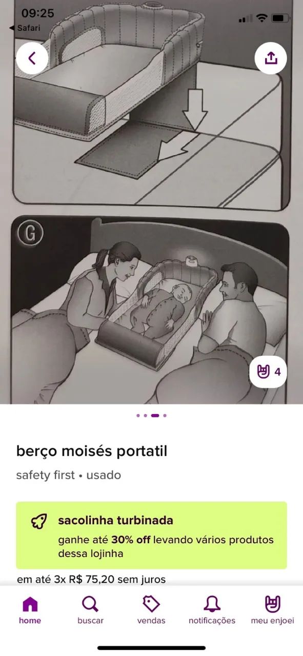 Berço / Moisés portatil  - Foto 3