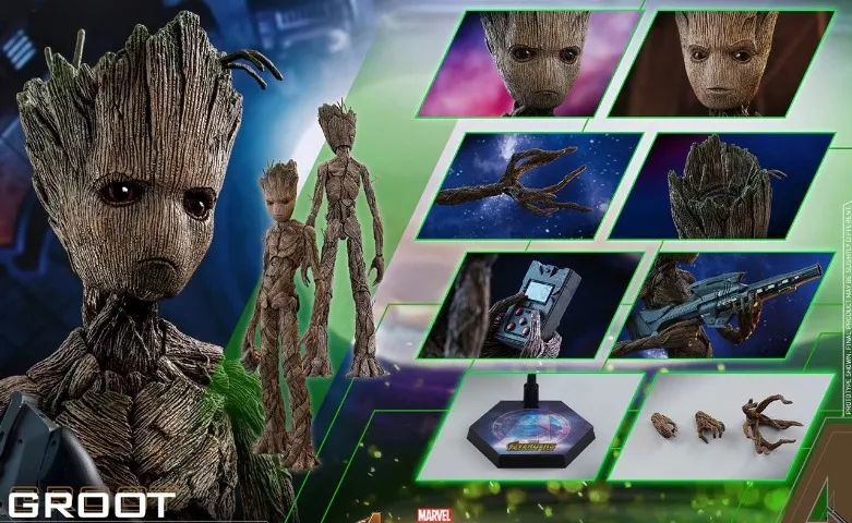 Groot - HOT TOYS Avengers: Infinity War - MARVEL THOR CAPITÃO AMERICA - Foto 4
