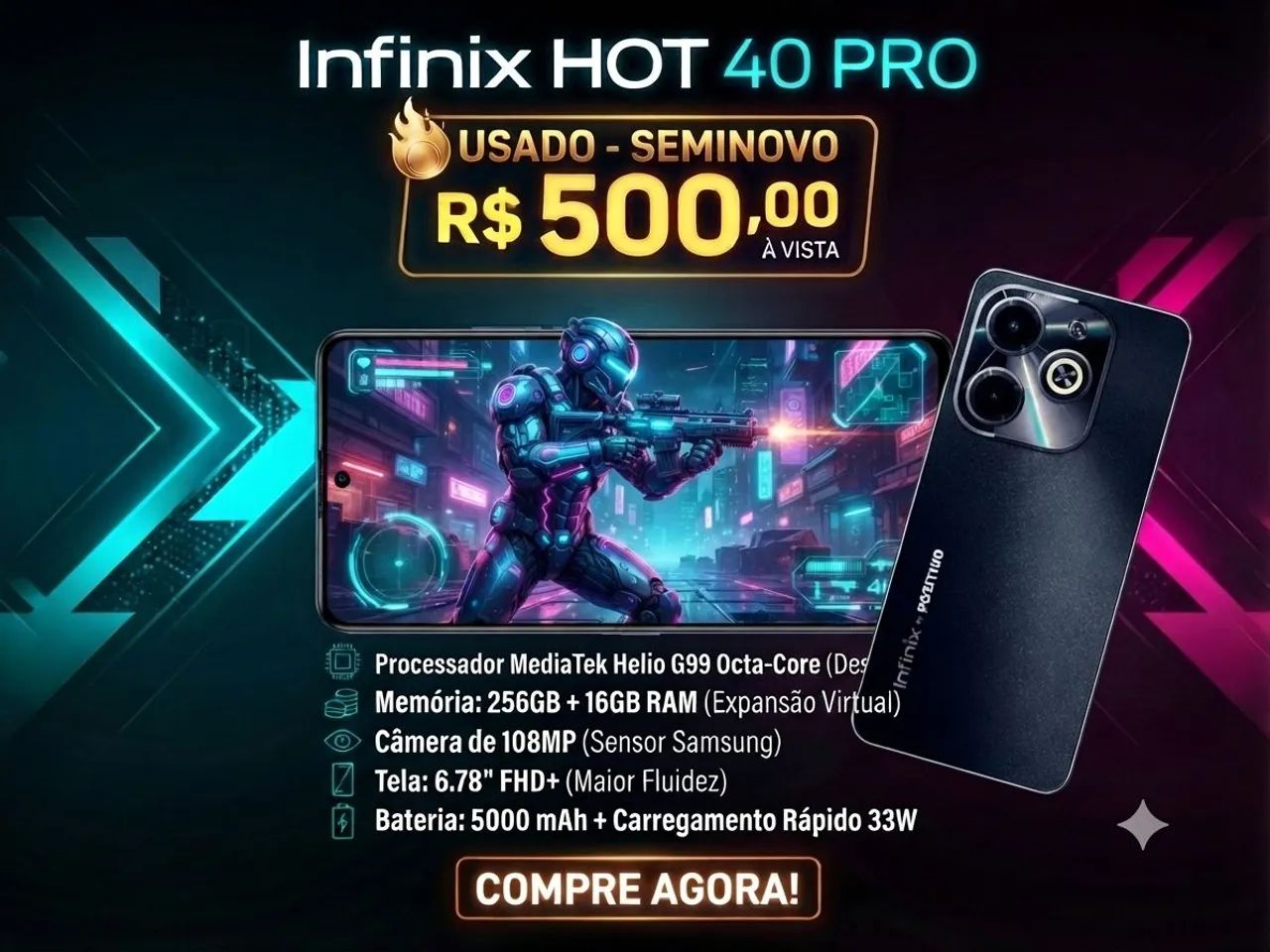 Celular Infinix hot40 pro 