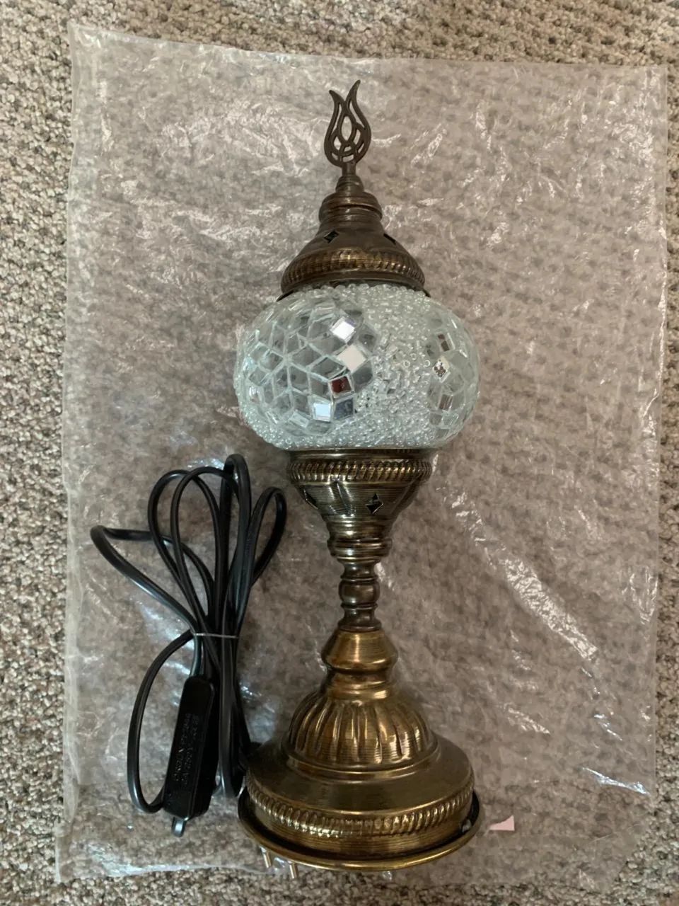 Elegante luminária turca de mesa 