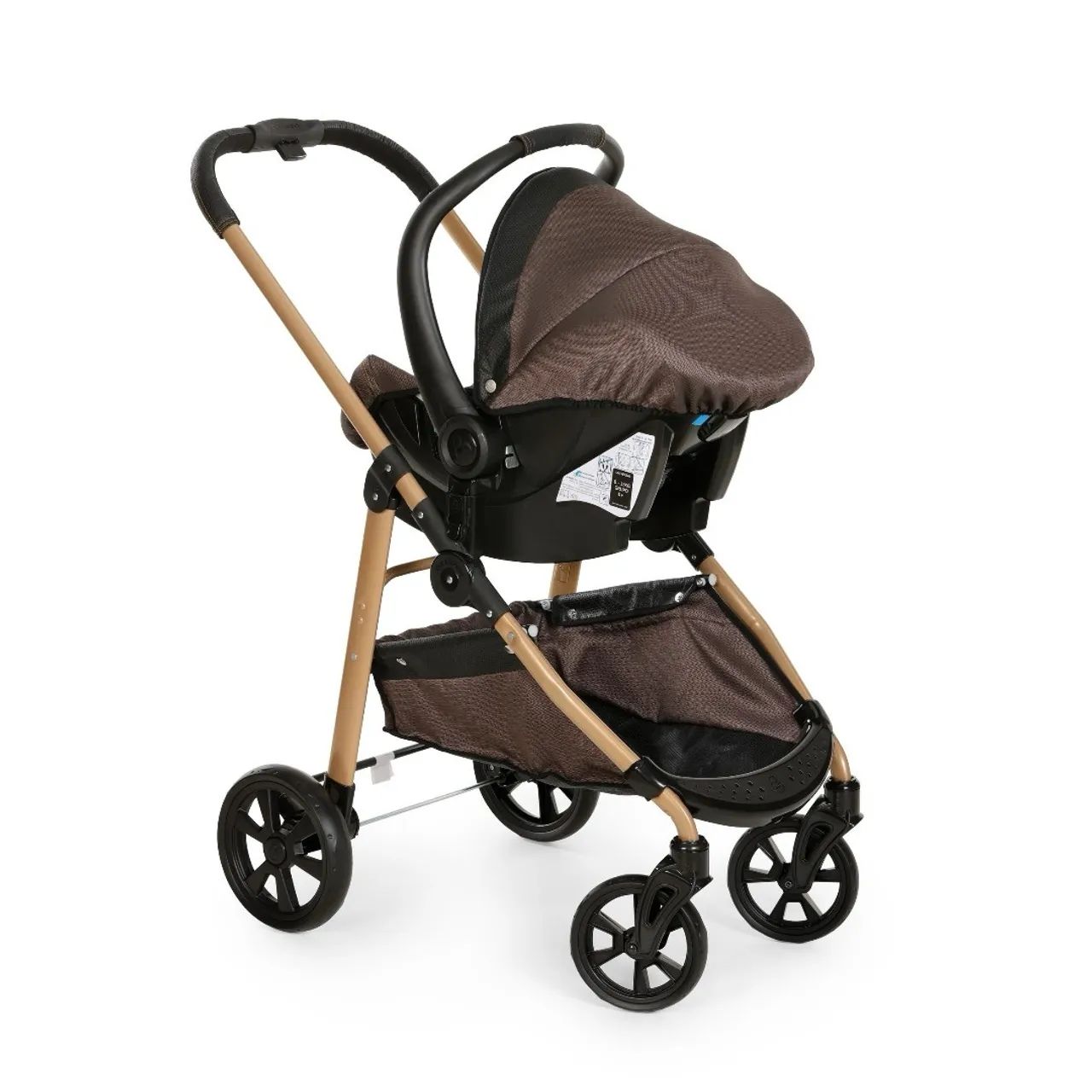 Carrinho de bebê Moisés Travel System Galzerano Marrom  - Foto 3