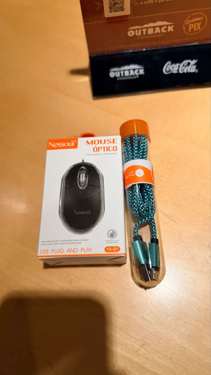 Mouse óptico com cabo USB USB - C Nexsoul - Foto 2