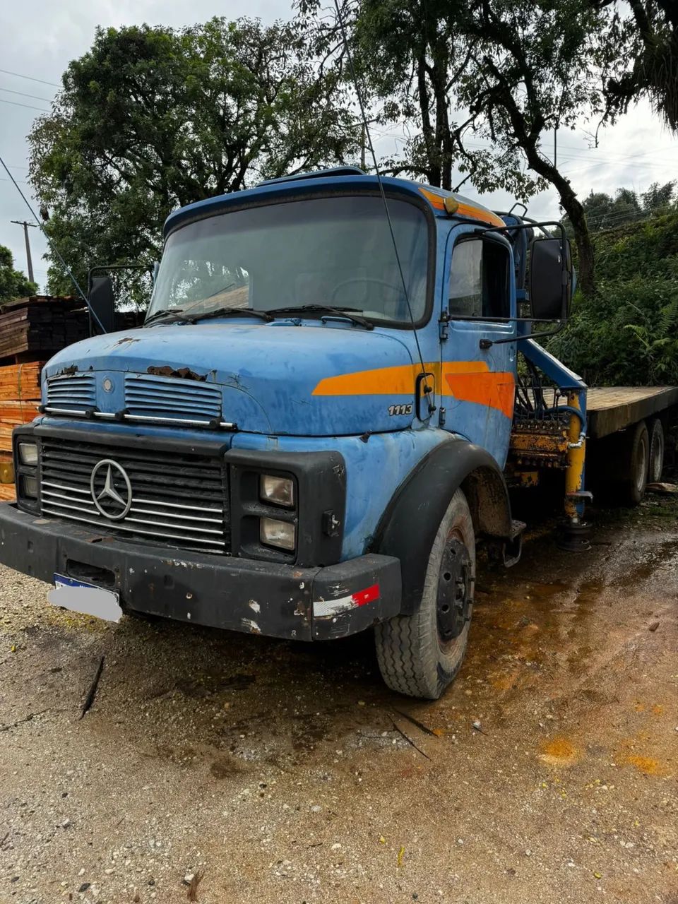 Vendo caminhão MB1113 com Munck 3 ton - Foto 2