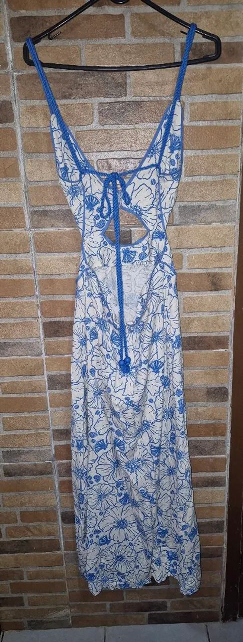 Vestido midi bluesteel estampado P - Foto 3