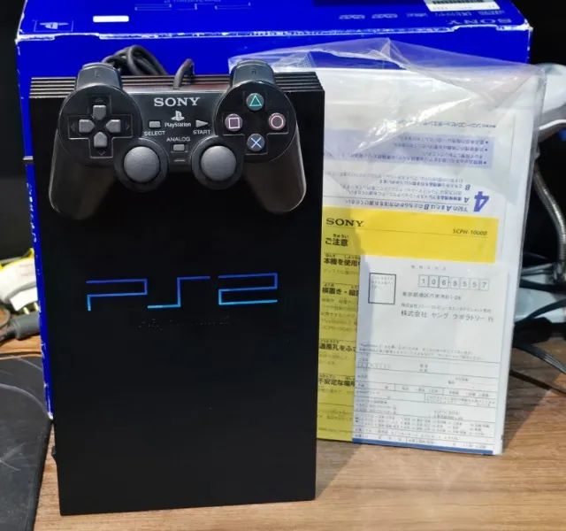 Console PS2 Fat SCPH 10000 Japonês Completo