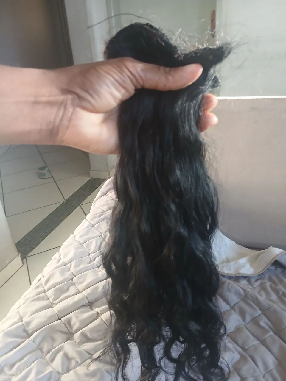 Cabelo humano ondulado preto - Foto 5