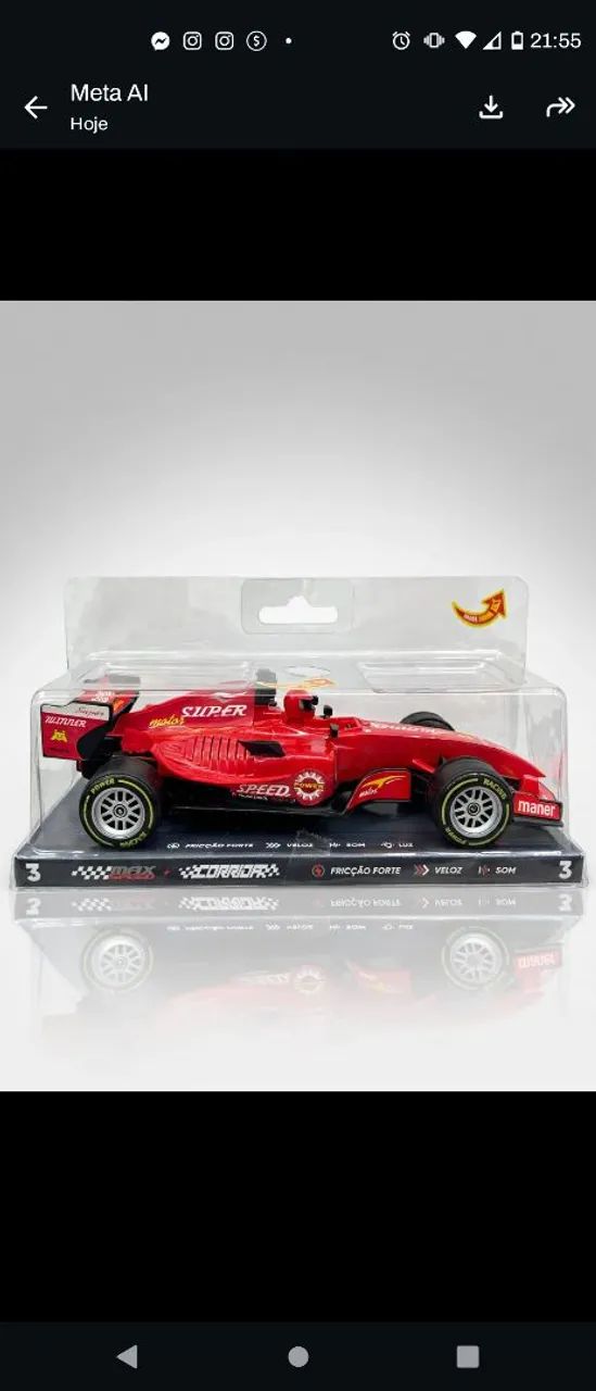 Carrinho fórmula 1 16cm - Foto 2