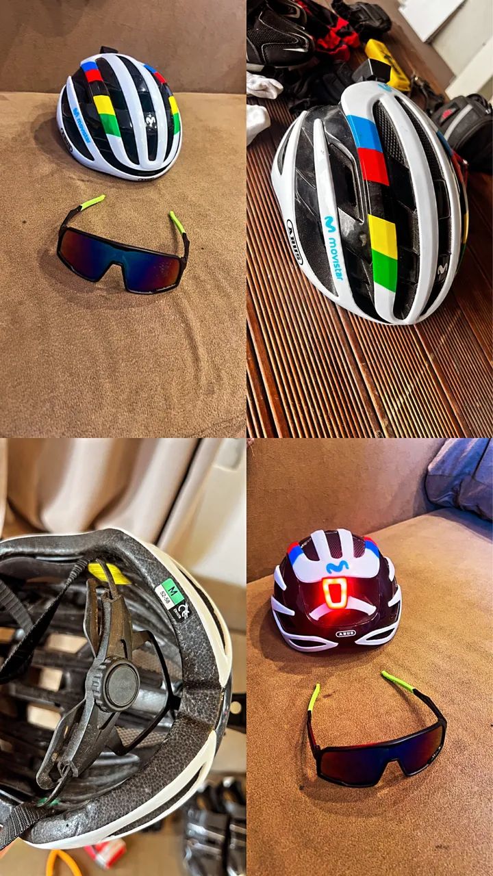 Capacete bike óculos 