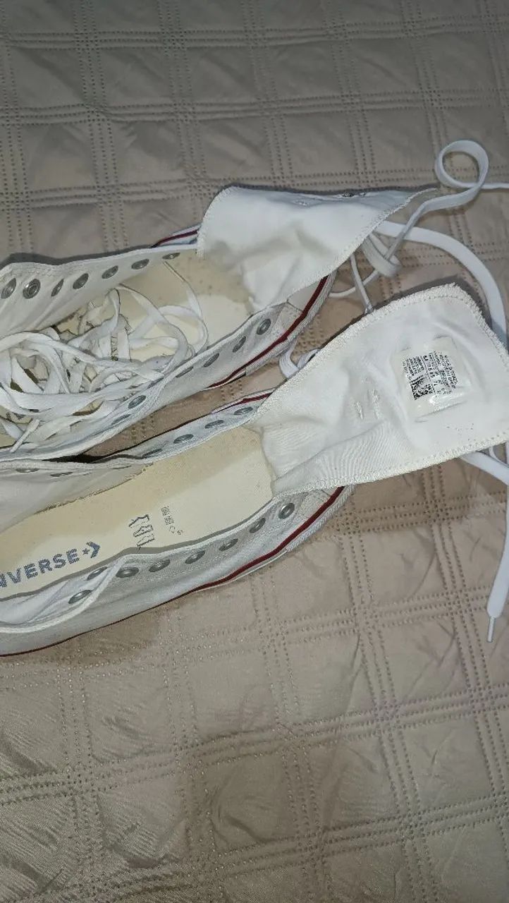 all star branco cano alto - Foto 4