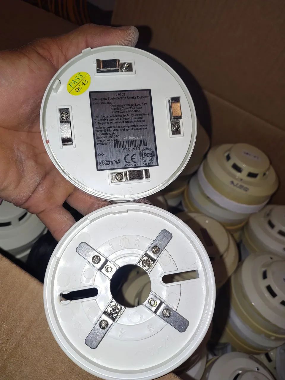 Detector de fumaça usado más funcionando 