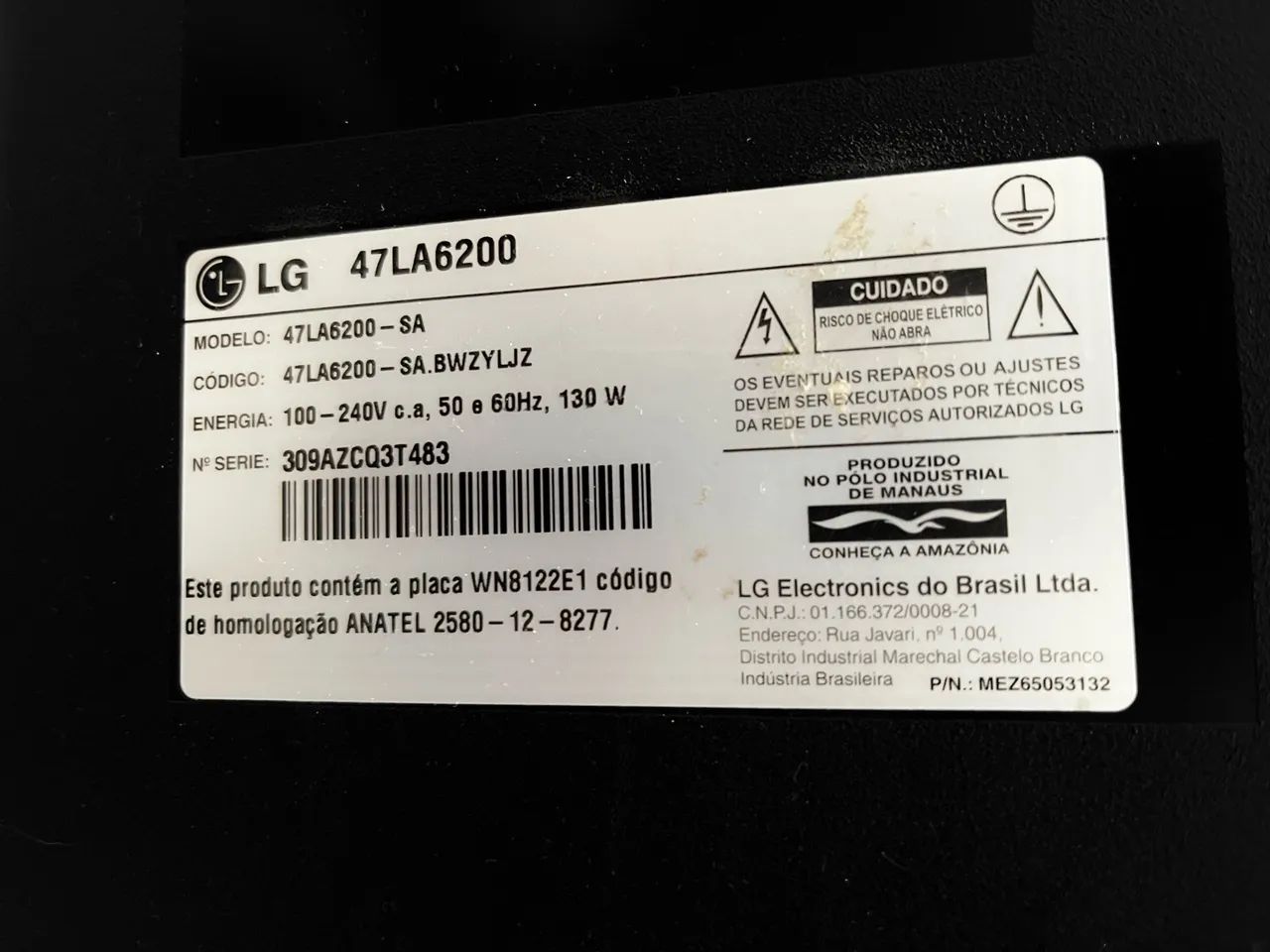 Tv LG 47 polegadas