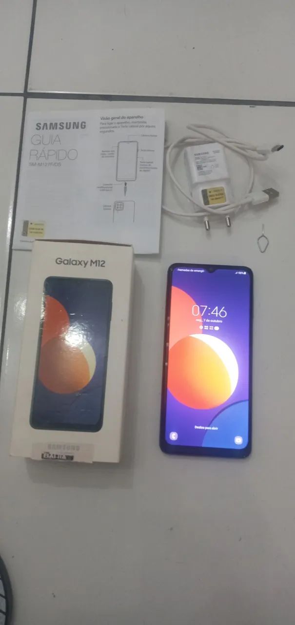 Celular galaxy m12 , com carregador, caixa, impecável. - Foto 4