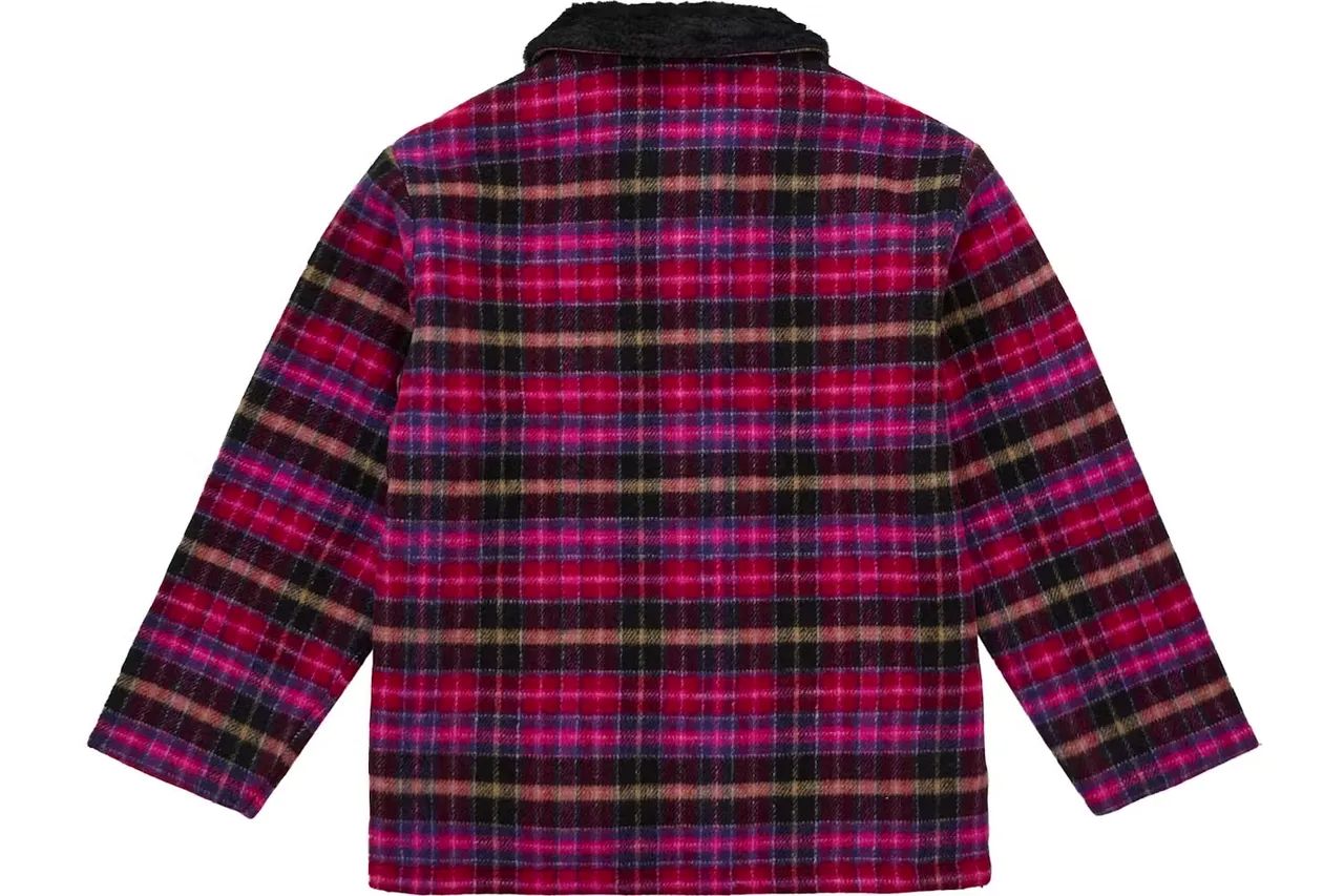 casaco supreme plaid car coat pink - Foto 3
