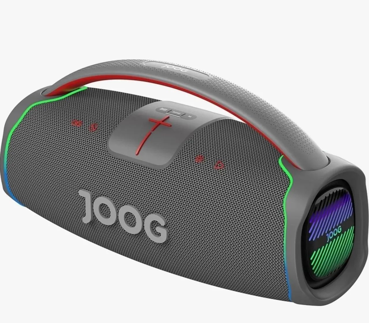 Caixa De Som Bluetooth Joog Pair X 200w Ipx6 Com Microfone Cinza - Foto 2