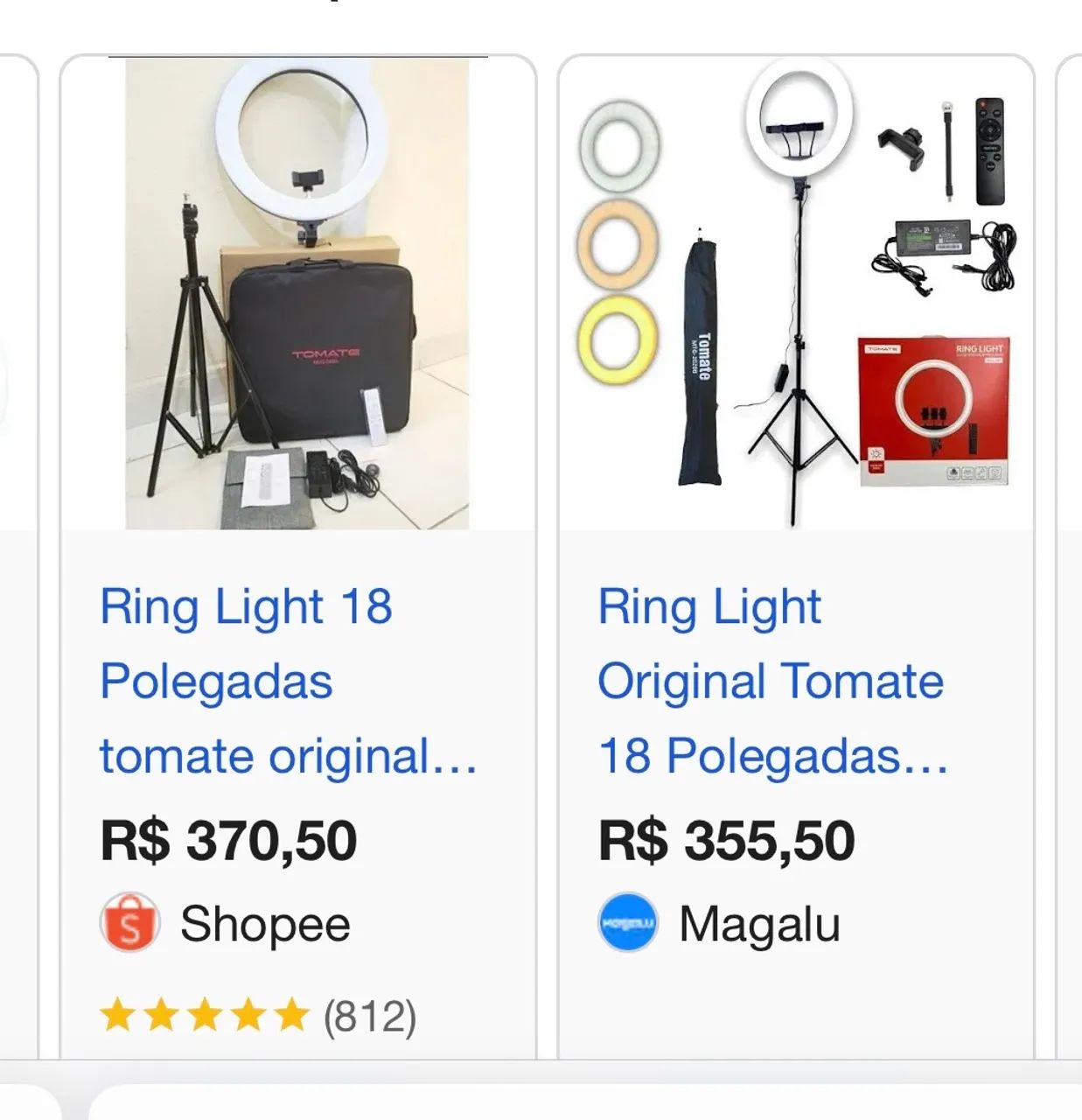 Ringlight lluminação Profissional Tomate Grande 18 Polegadas muito nova - Foto 2