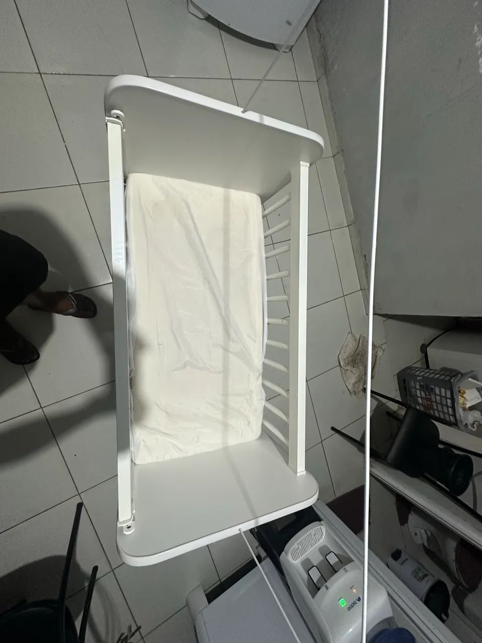 Mini Berço Grade movel Com  Colchão e Regulagem de Altura  - Foto 5