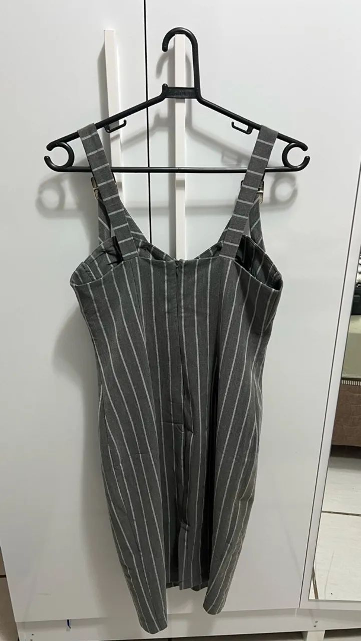 Vestido cinza listrado - Foto 2