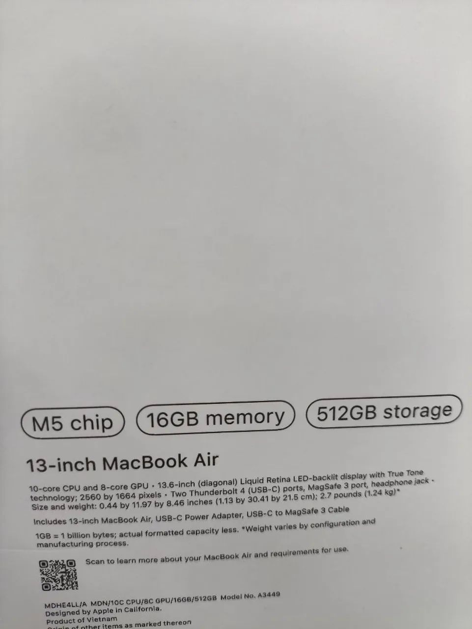 Macbook air m5 16/512 midnight  - Foto 2