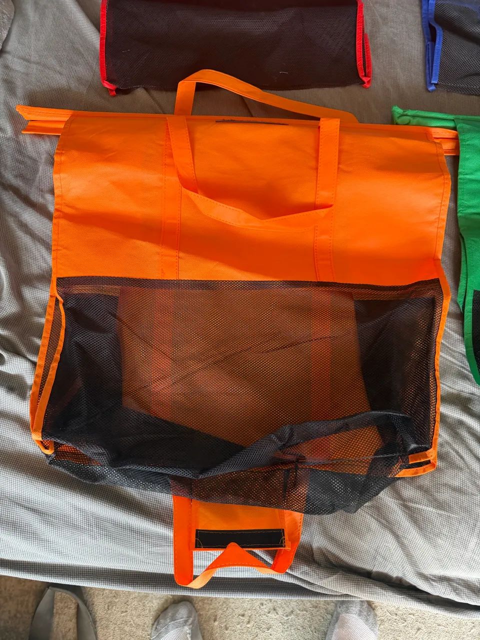 Kit com 4 Bolsas Ecológicas para Carrinho de Supermercado - Reutilizáveis e Dobráveis - Foto 4