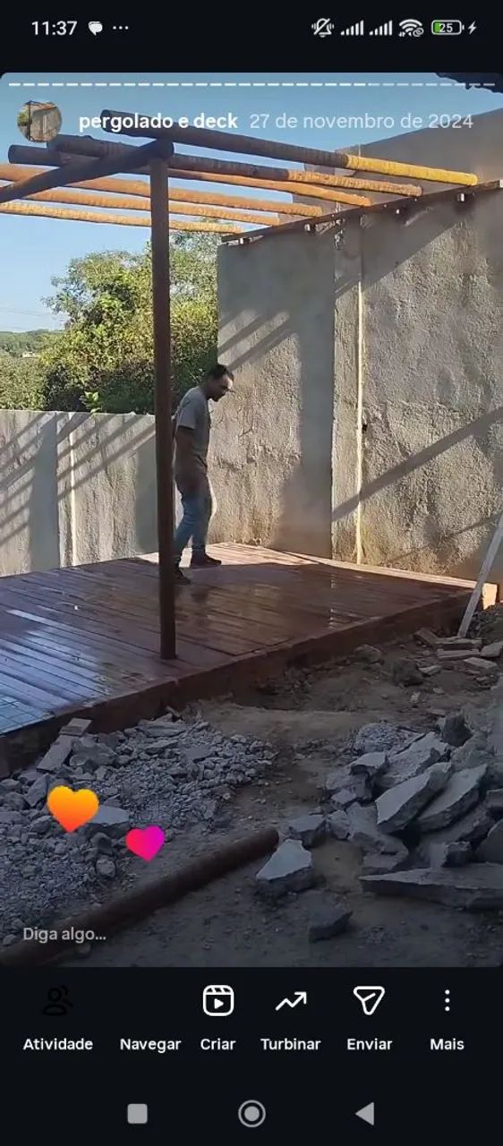 Deck e pergolado e outros móveis e estruturas de madeira sob medida - Foto 2