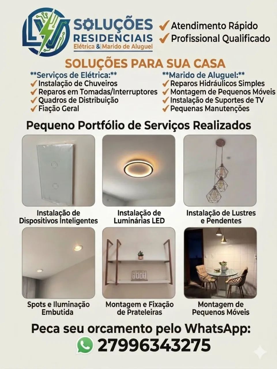 Soluções residências/marido de aluguel 