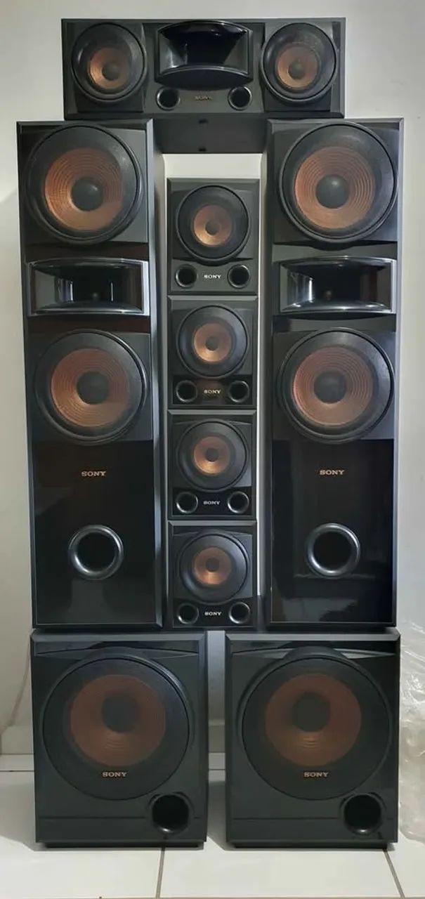 Conjunto de caixas sony muteki 7.2