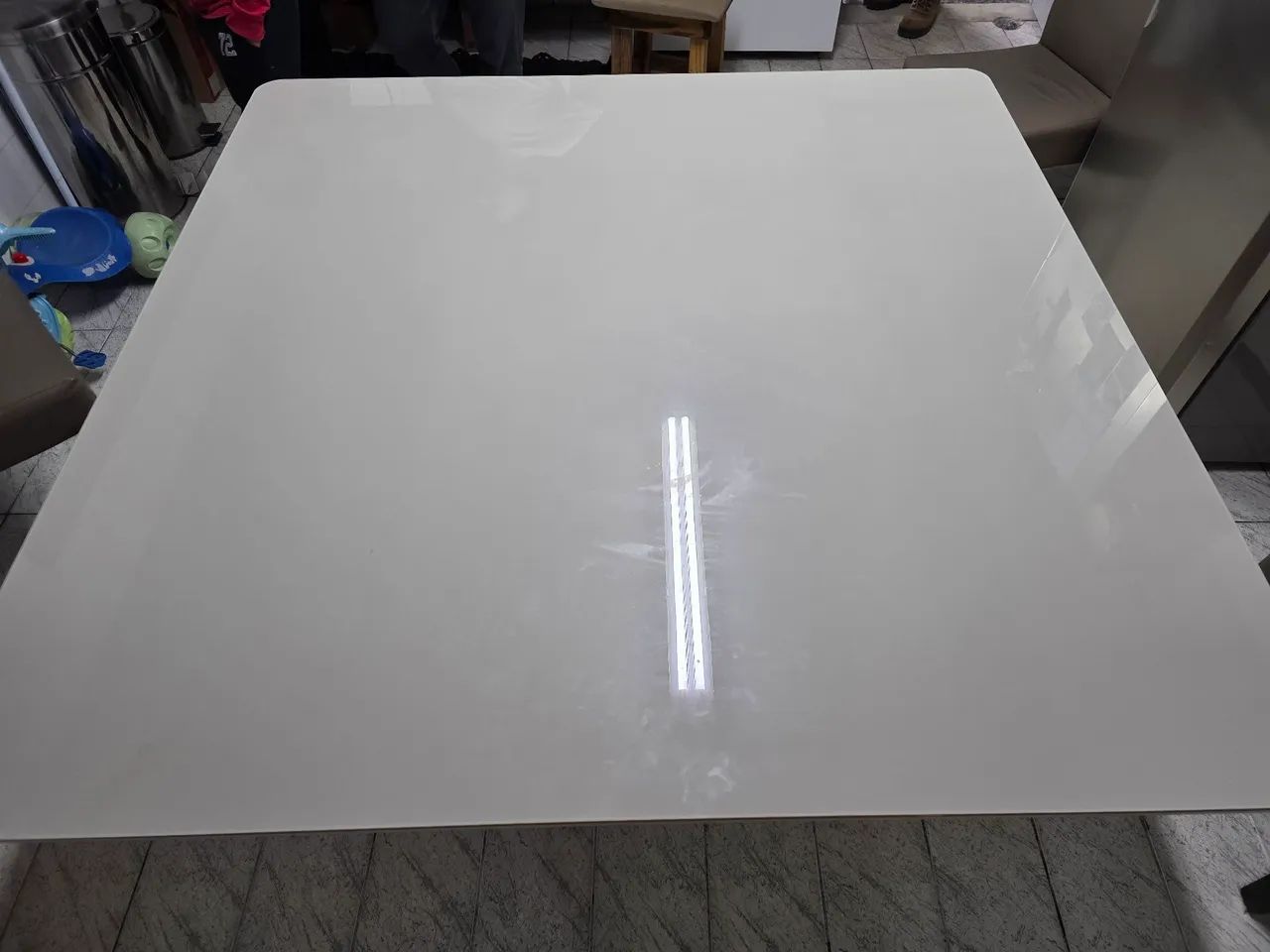 Mesa MDF 8 lugares com Tampo de Vidro  - Foto 4