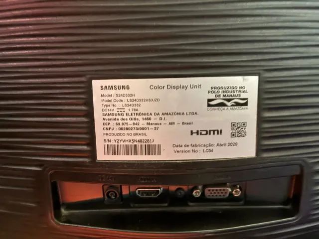 Monitor Samsung 24" S24D332H - Full HD - Como Novo! - Foto 4