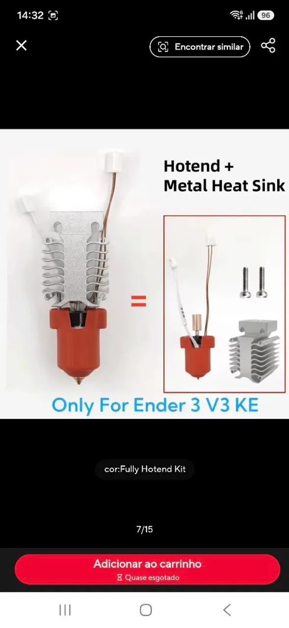 Hotend Completo Creality Ender 3 V3 KE Original - Foto 2