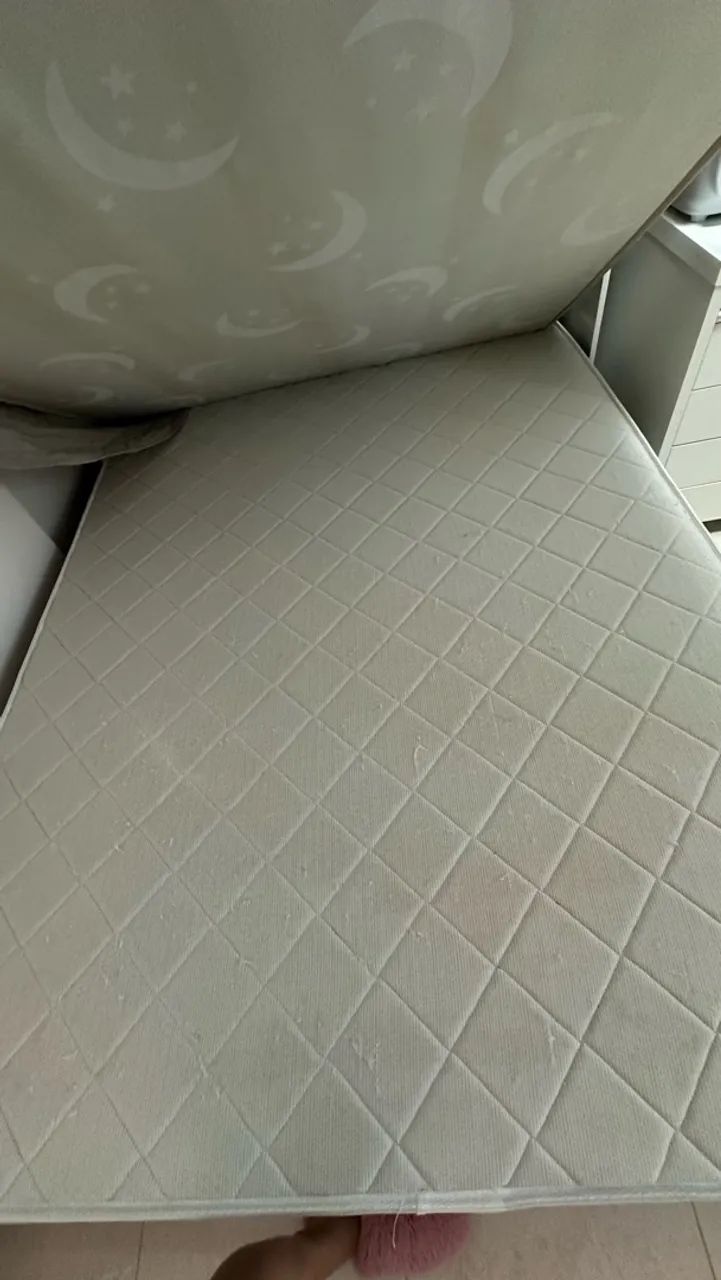 Cama retrátil branca com colchão da Ortobom  - Foto 5