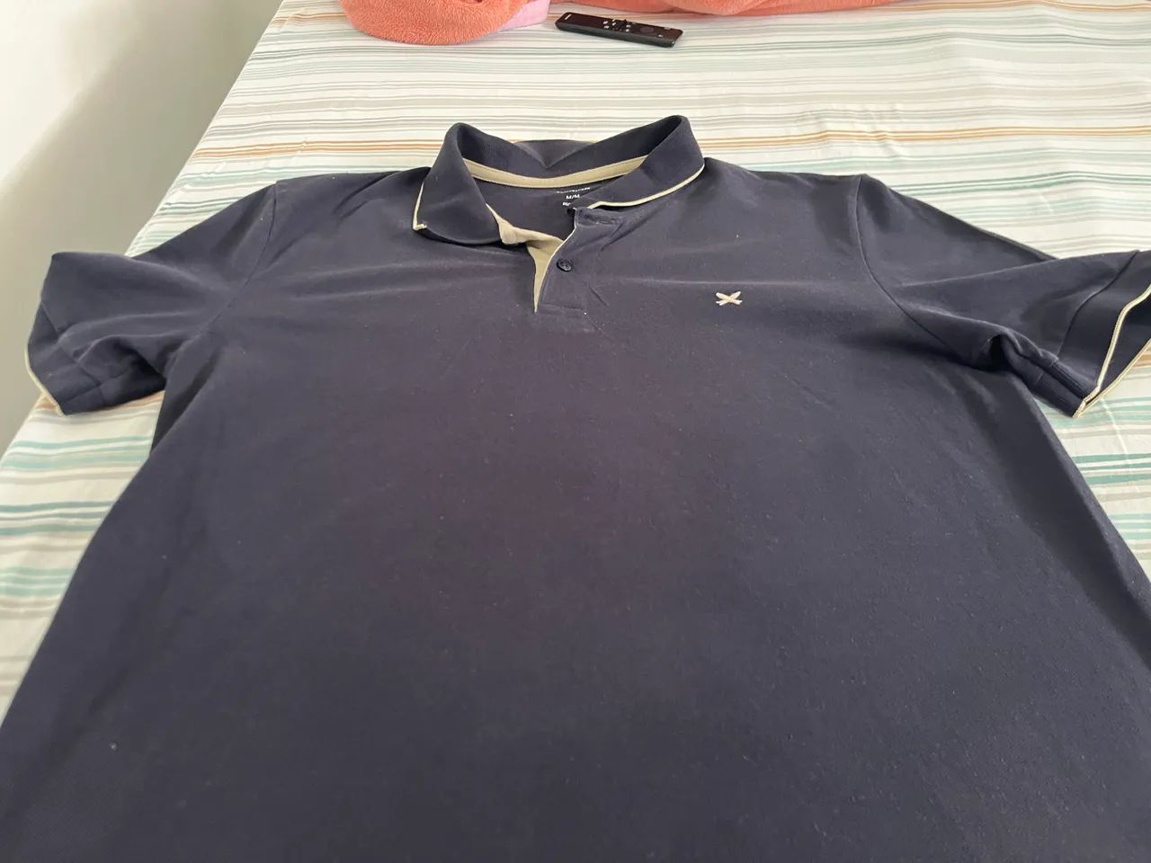 Camisa Polo Masculina Hering Azul Marinho - Tamanho M (Regular) - Foto 2