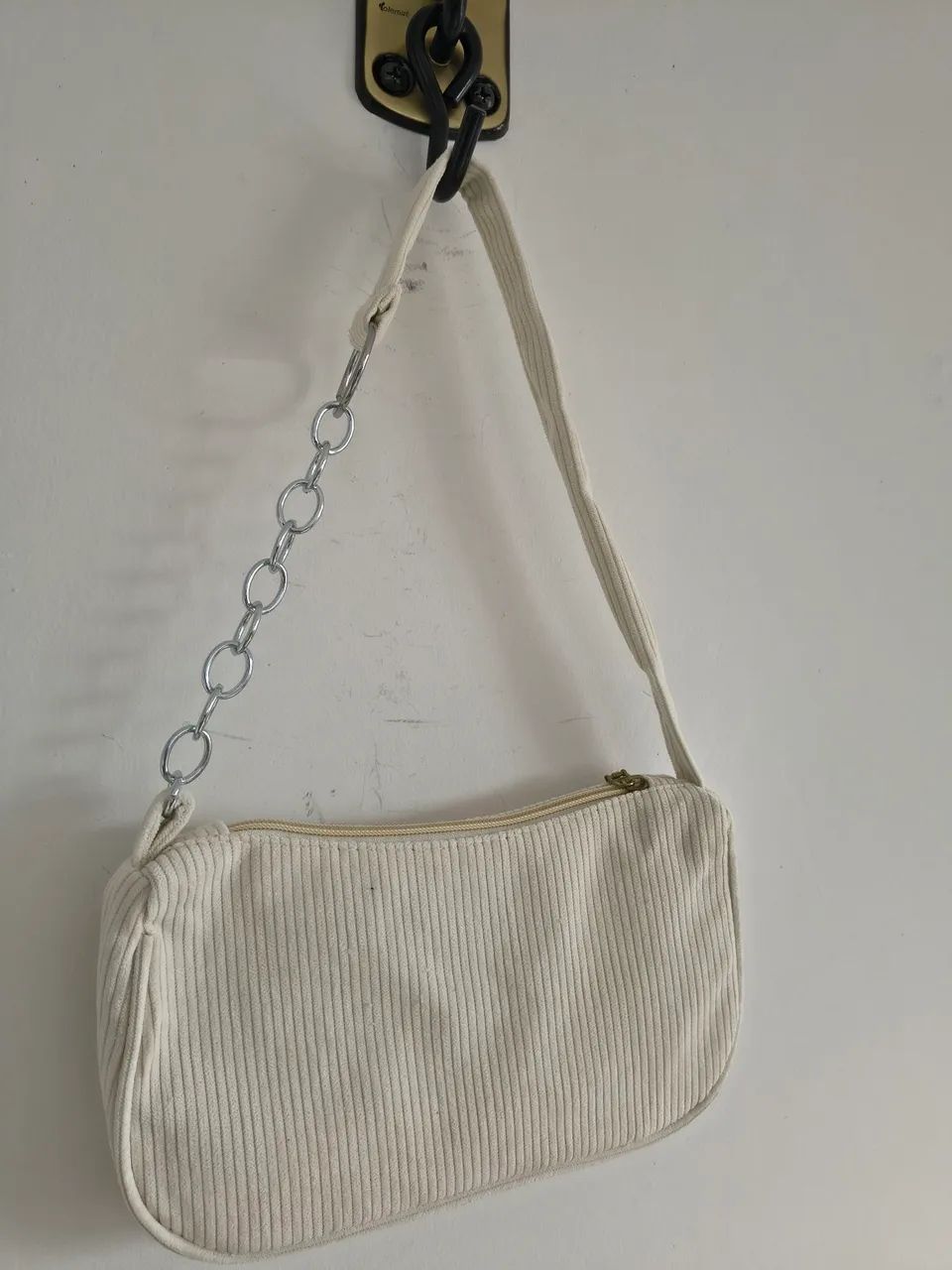 Bolsa de Ombro Baguete Off White - Foto 4