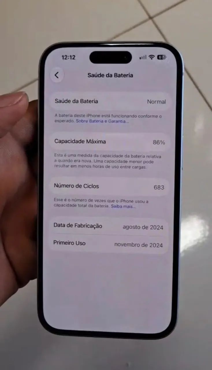 iPhone 15 azul 128G ?86% - Foto 4