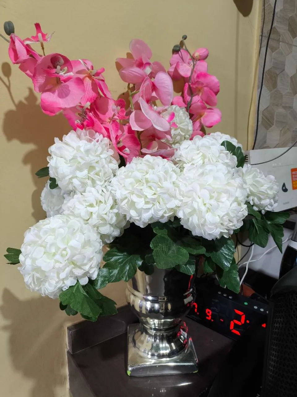Arranjo floral com vaso 
