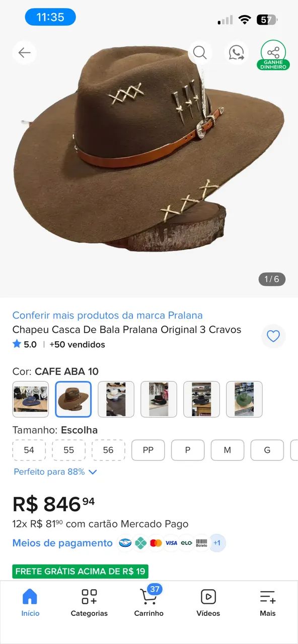 Chapeu pralana 3 cravos - Foto 3