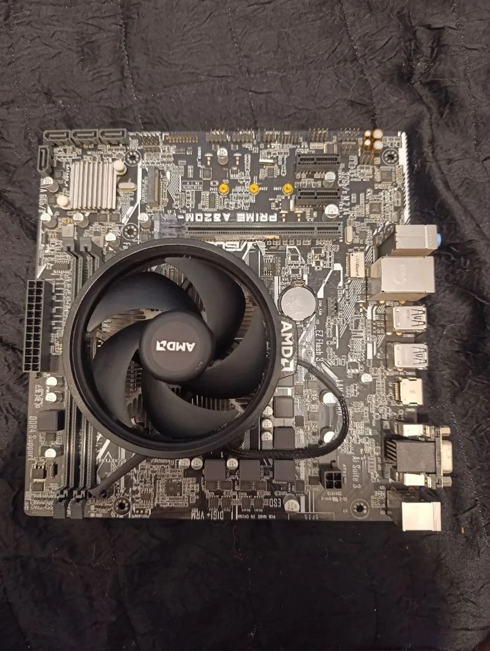 PLACA MÃE + COOLER + RYZEN 5  2400G.